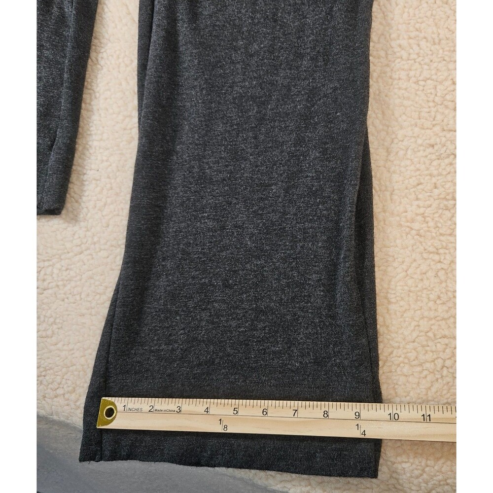 Lou & Grey for Loft Jumpsuit XS Gray Wide Leg Lounge Knit Tie Waist Soft - Picture 8 of 12